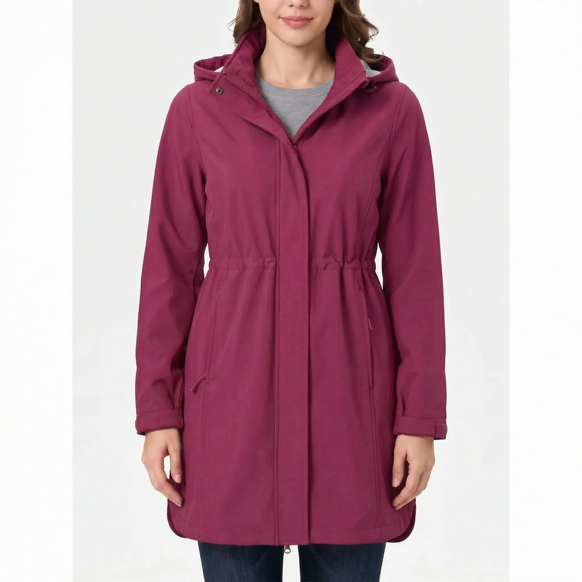 Breezya Lange Gefütterte Damen-Softshelljacke
