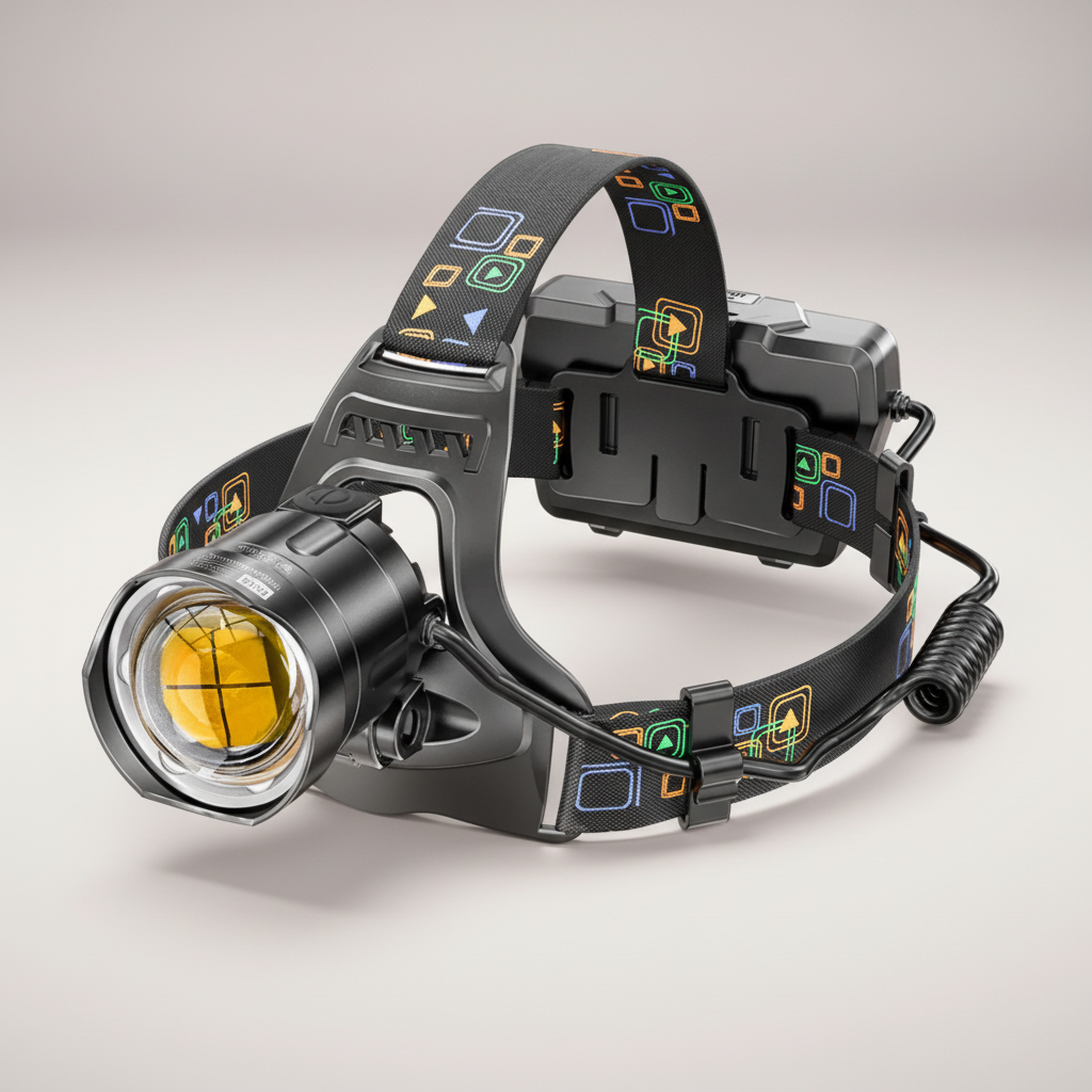 | Brightara Zoombare aufladbare Stirnlampe
