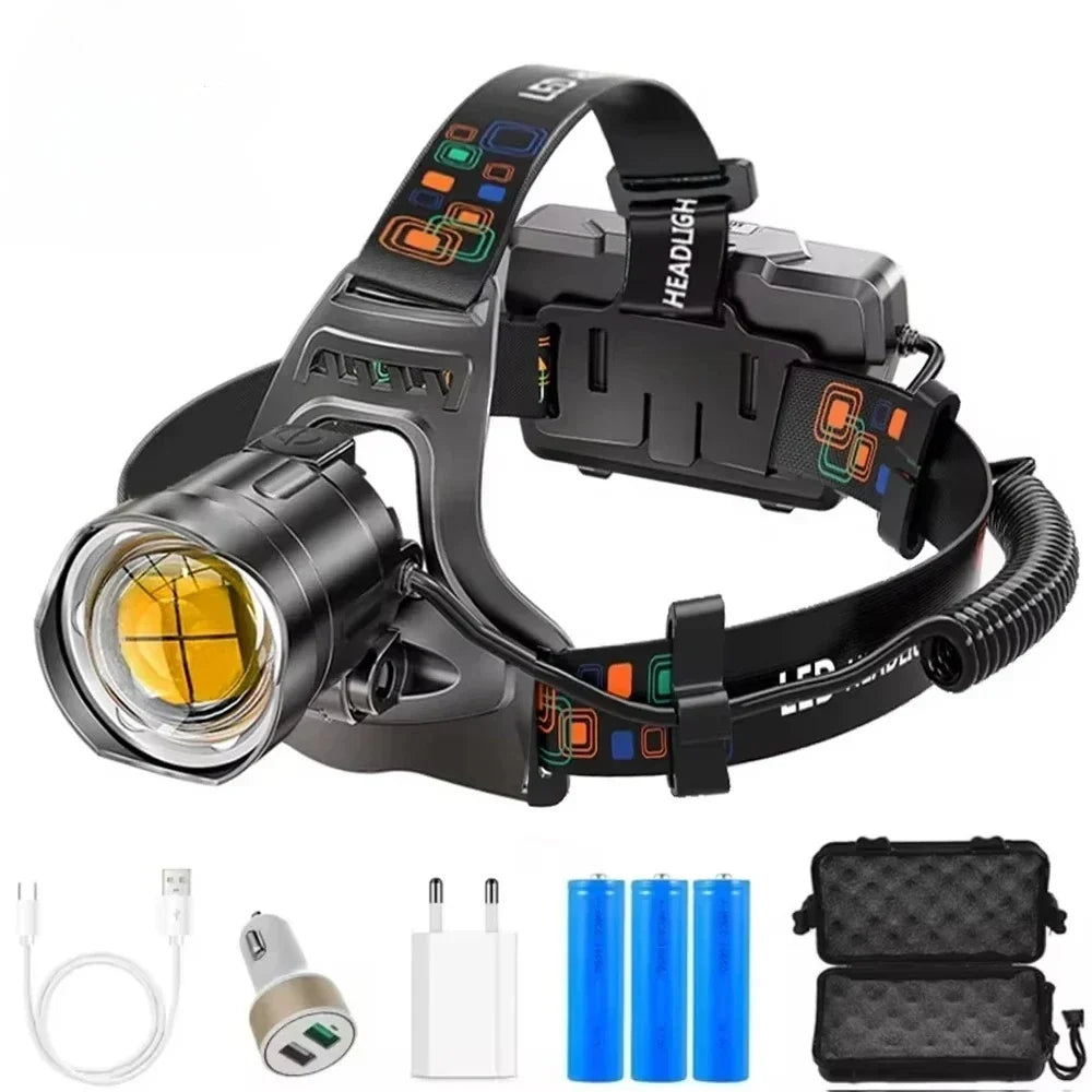 | Brightara Zoombare aufladbare Stirnlampe