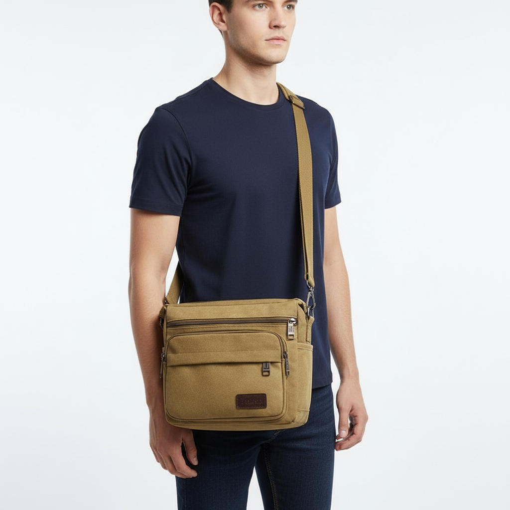 Canvas Crossbody Messenger Tasche