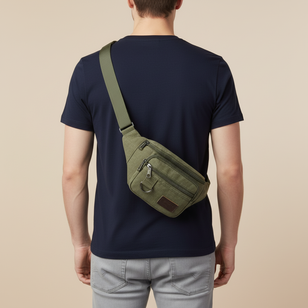 Canvasoro Dicke Canvas-Gürteltasche