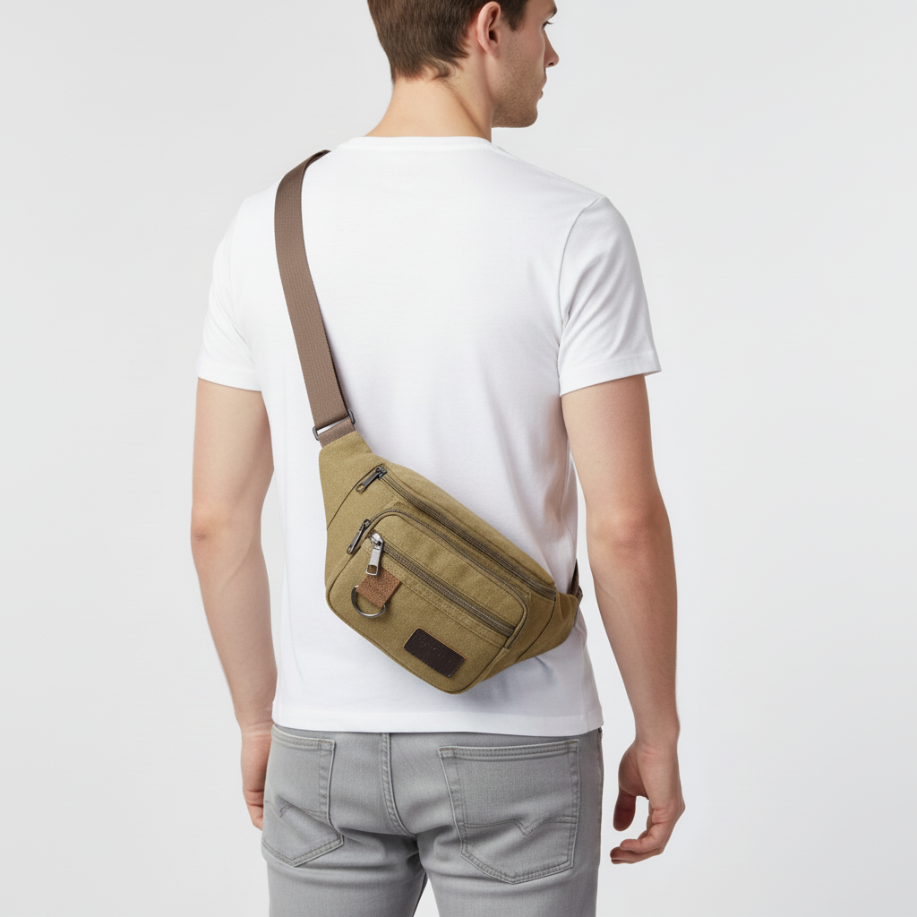 Canvasoro Dicke Canvas-Gürteltasche