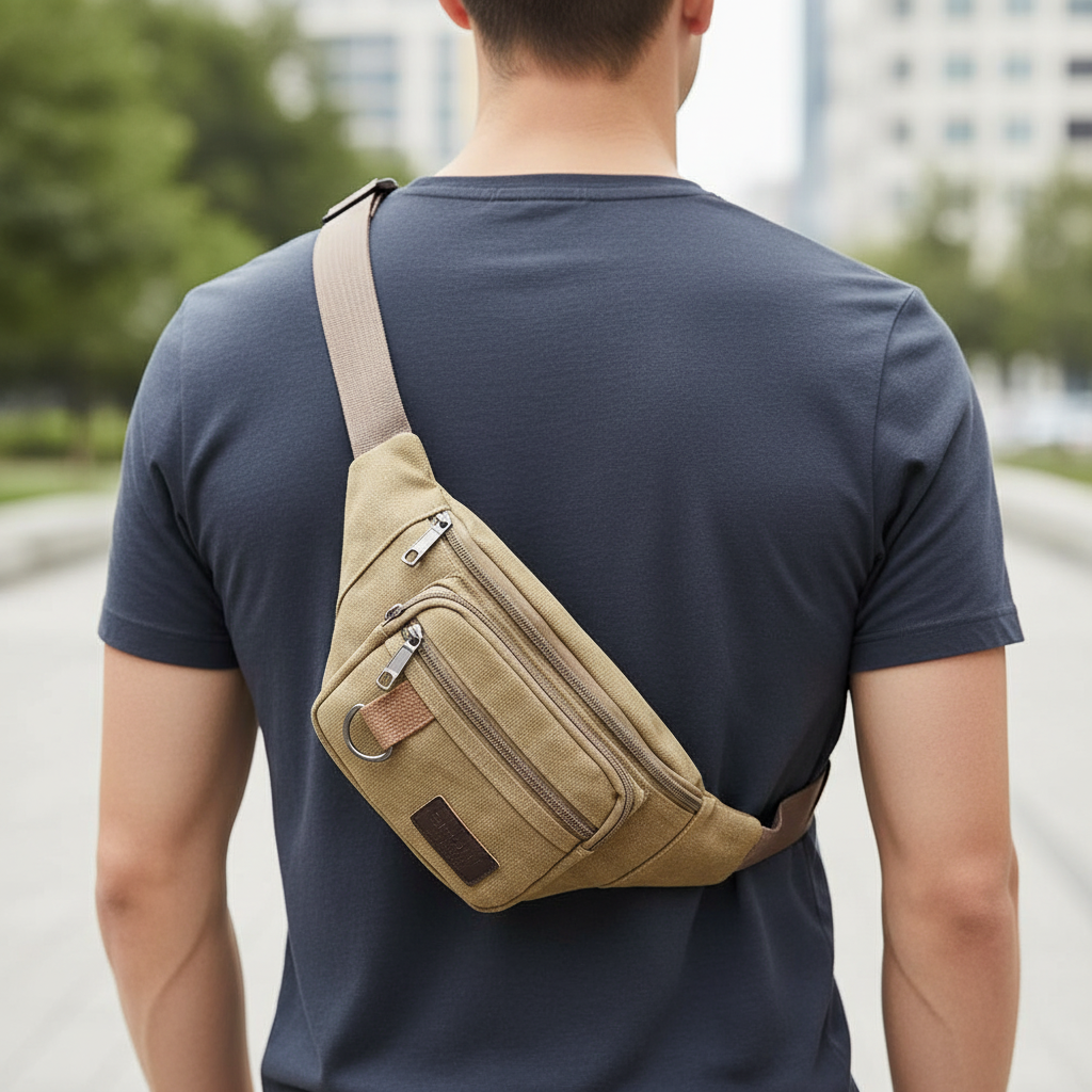 Canvasoro Dicke Canvas-Gürteltasche