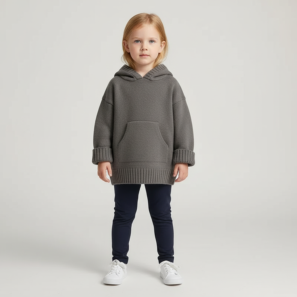 Kinder Kapuzen Strickpullover