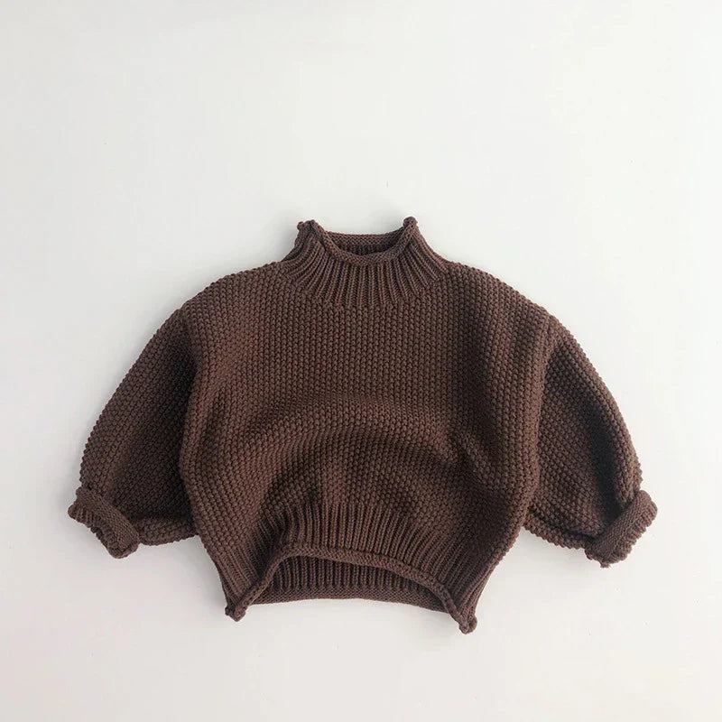 Kinder Gerippter Rollkragenpullover