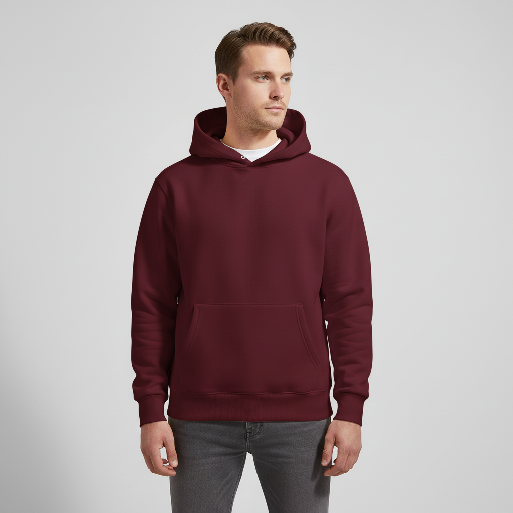 Schwerer Baumwoll-Hoodie