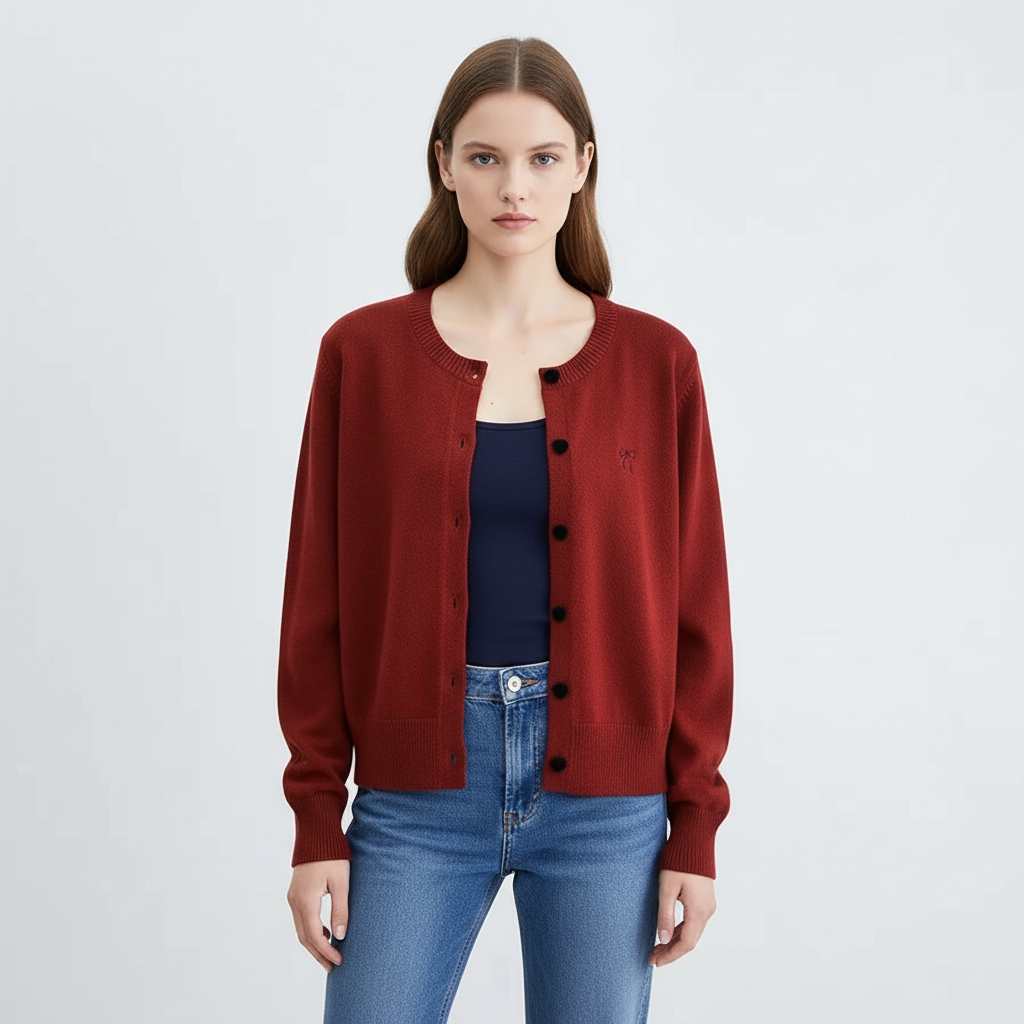 Strickjacke aus Mischgewebe