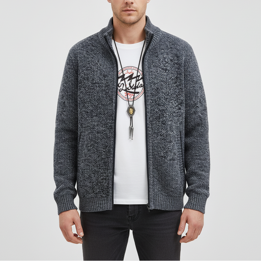 Strickcardigan mit Reißverschluss vorne