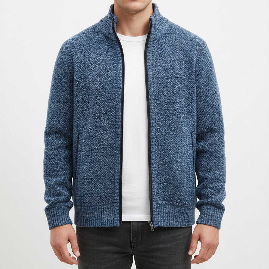 Strickcardigan mit Reißverschluss vorne