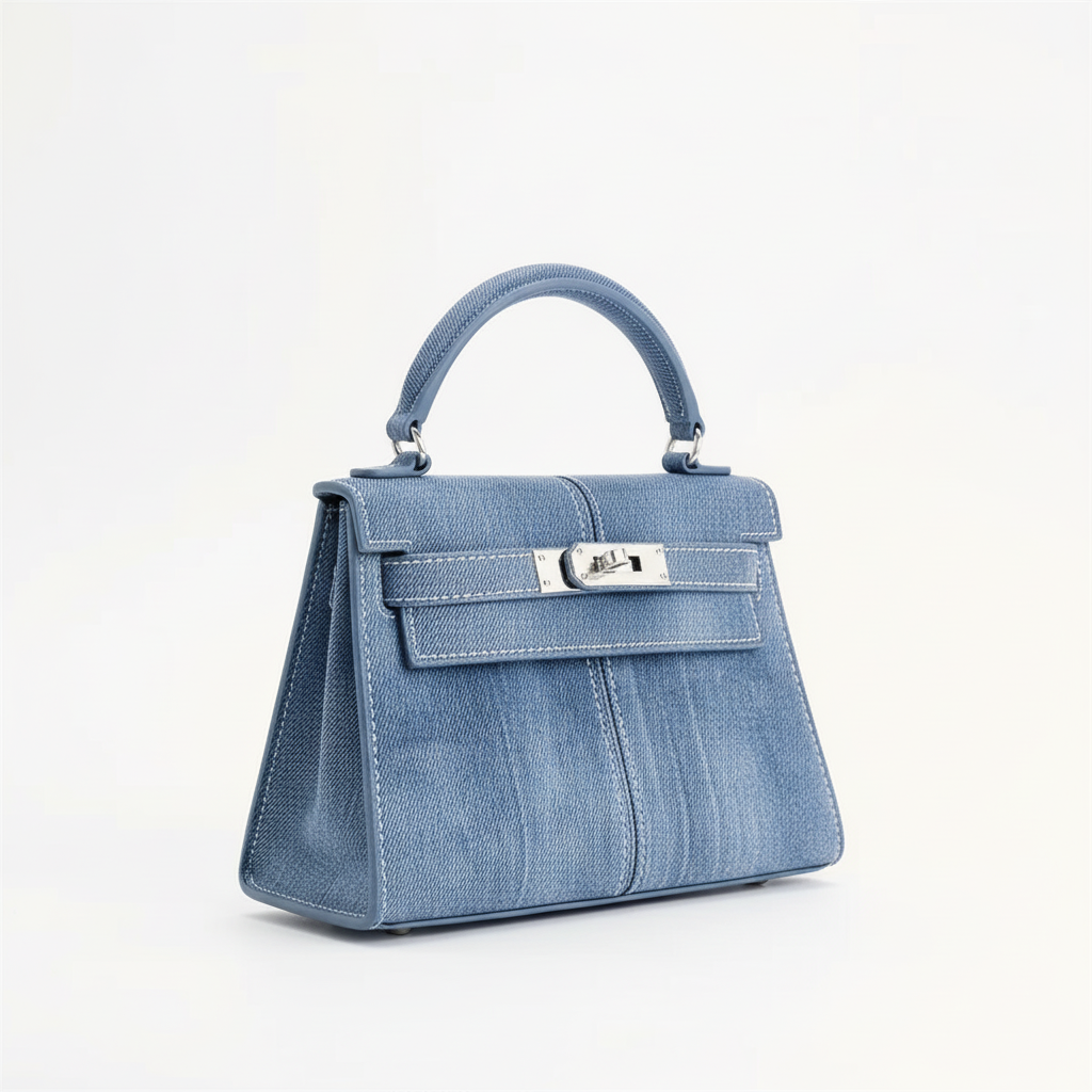 Große quadratische Handtasche mit Tragegriff