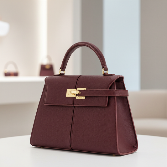 Große quadratische Handtasche mit Tragegriff