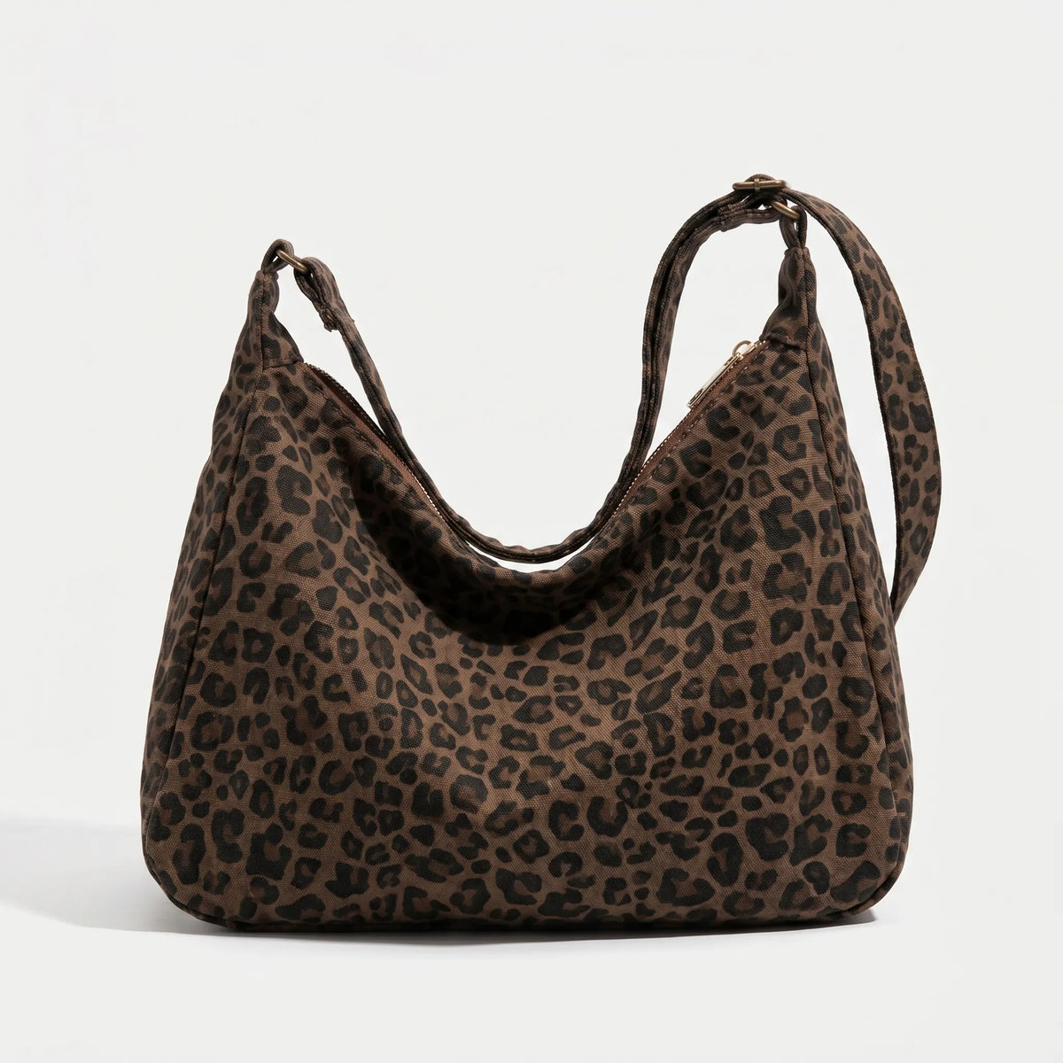 Leopelle Großes Leoparden-Print Schultertasche