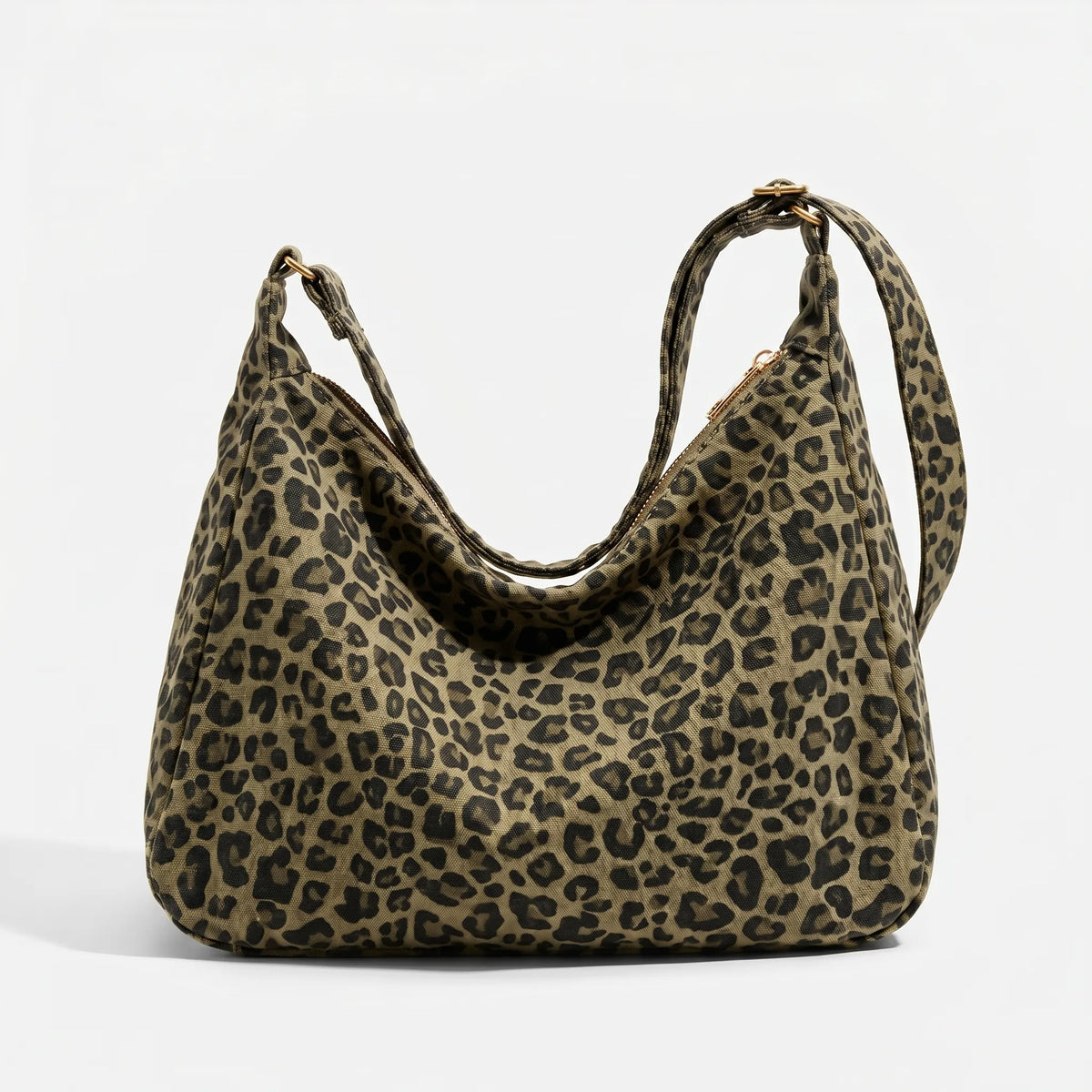Leopelle Großes Leoparden-Print Schultertasche