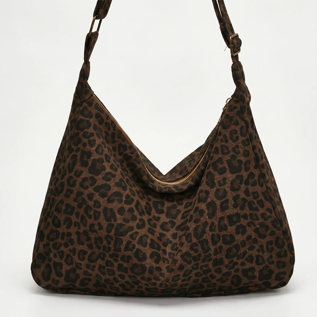 Leopelle Großes Leoparden-Print Schultertasche