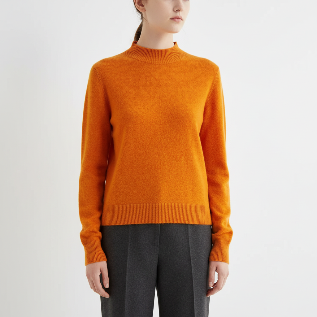 Leichter Pullover mit Mock-Neck-Kragen
