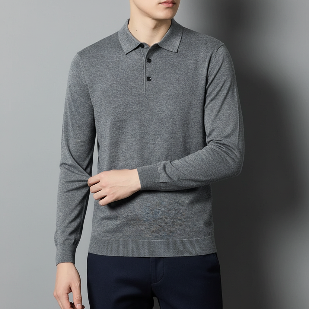 Langarm Polopullover für Herren