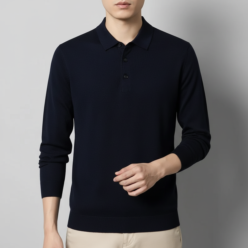 Langarm Polopullover für Herren