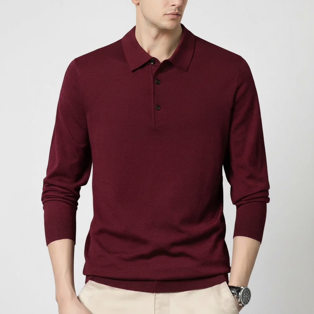 Langarm Polopullover für Herren