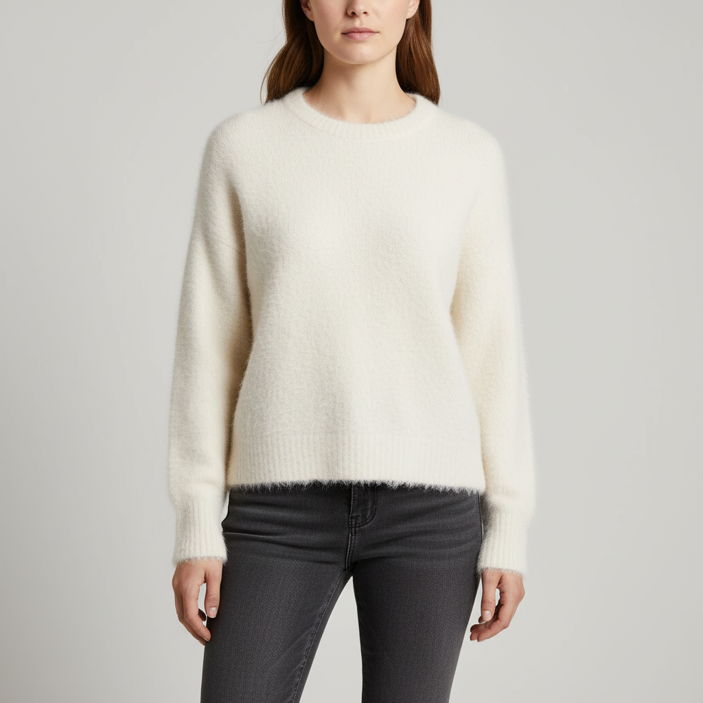 Locker geschnittener Alpaka-Strickpullover