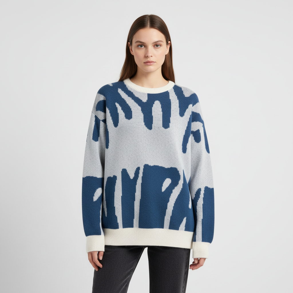 Locker geschnittener Strickpullover