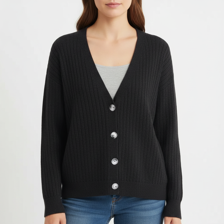 Locker geschnittene Strickjacke