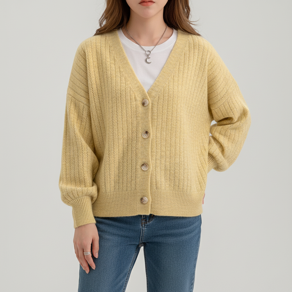 Locker geschnittene Strickjacke