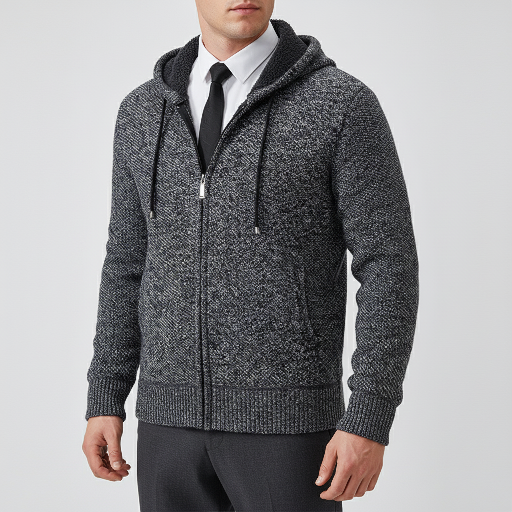 Herren Casual-Cardigan mit Reißverschluss