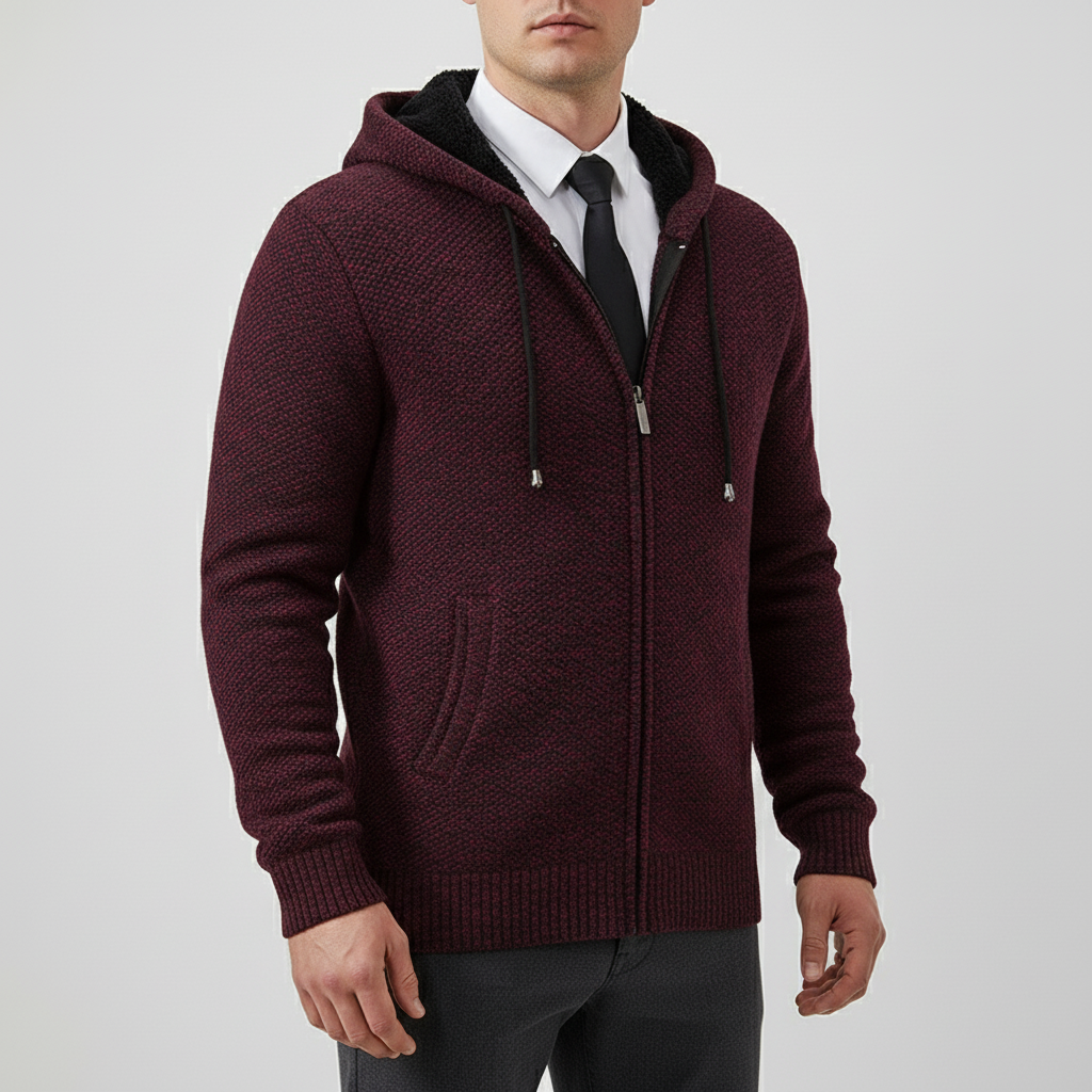 Herren Casual-Cardigan mit Reißverschluss