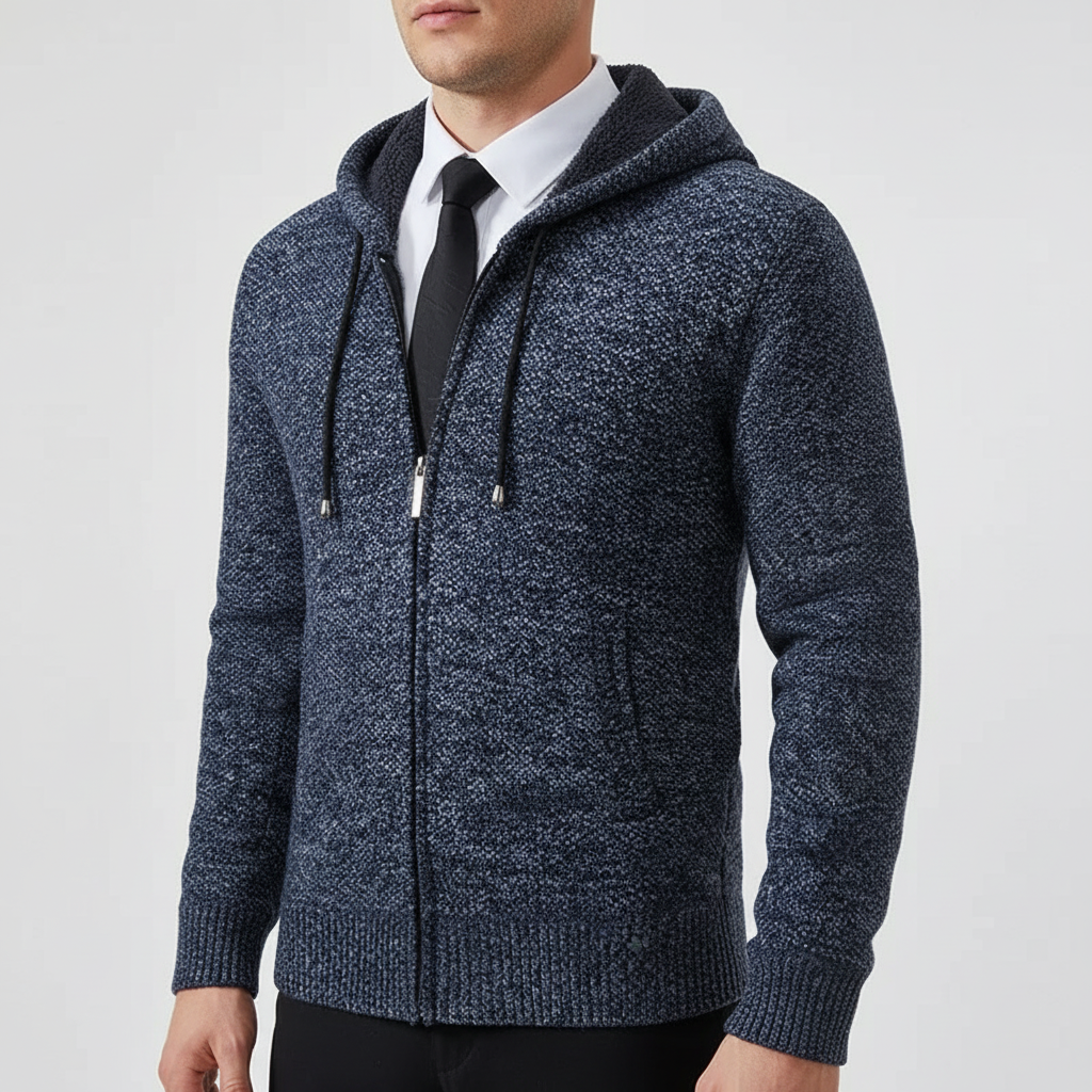 Herren Casual-Cardigan mit Reißverschluss