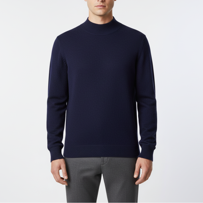 Herren Pullover mit Stehkragen