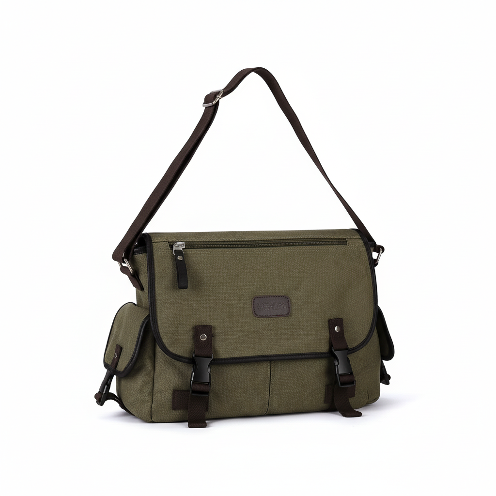 Retro Canvas Messenger Tasche