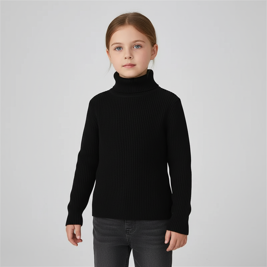 Gerippter Rollkragenpullover