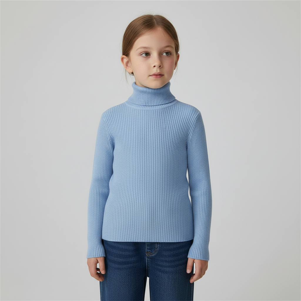 Gerippter Rollkragenpullover