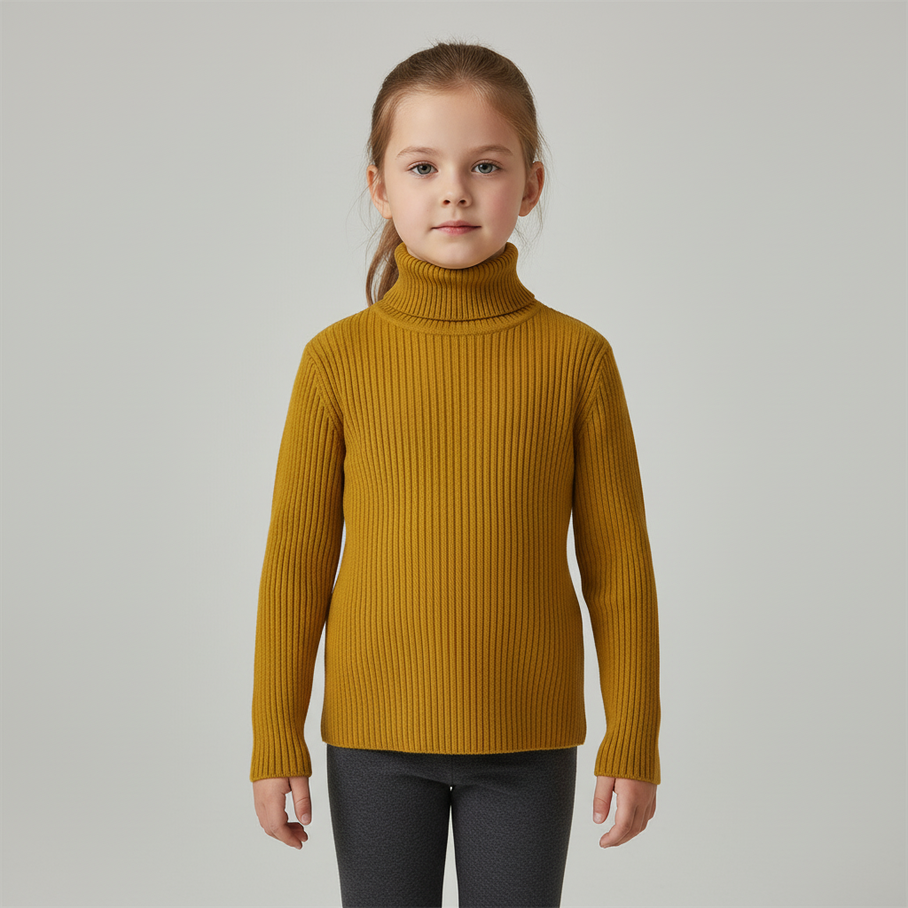 Gerippter Rollkragenpullover