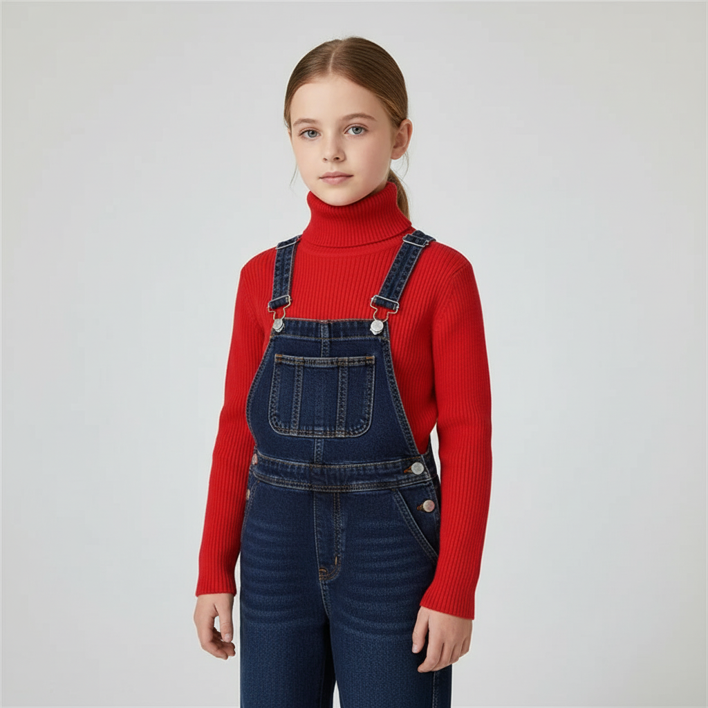 Gerippter Rollkragenpullover
