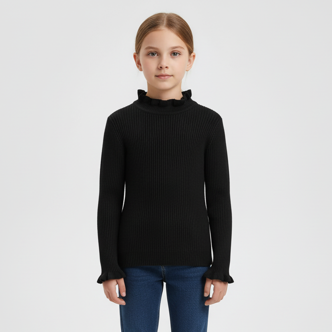 Gerippter Strickpullover