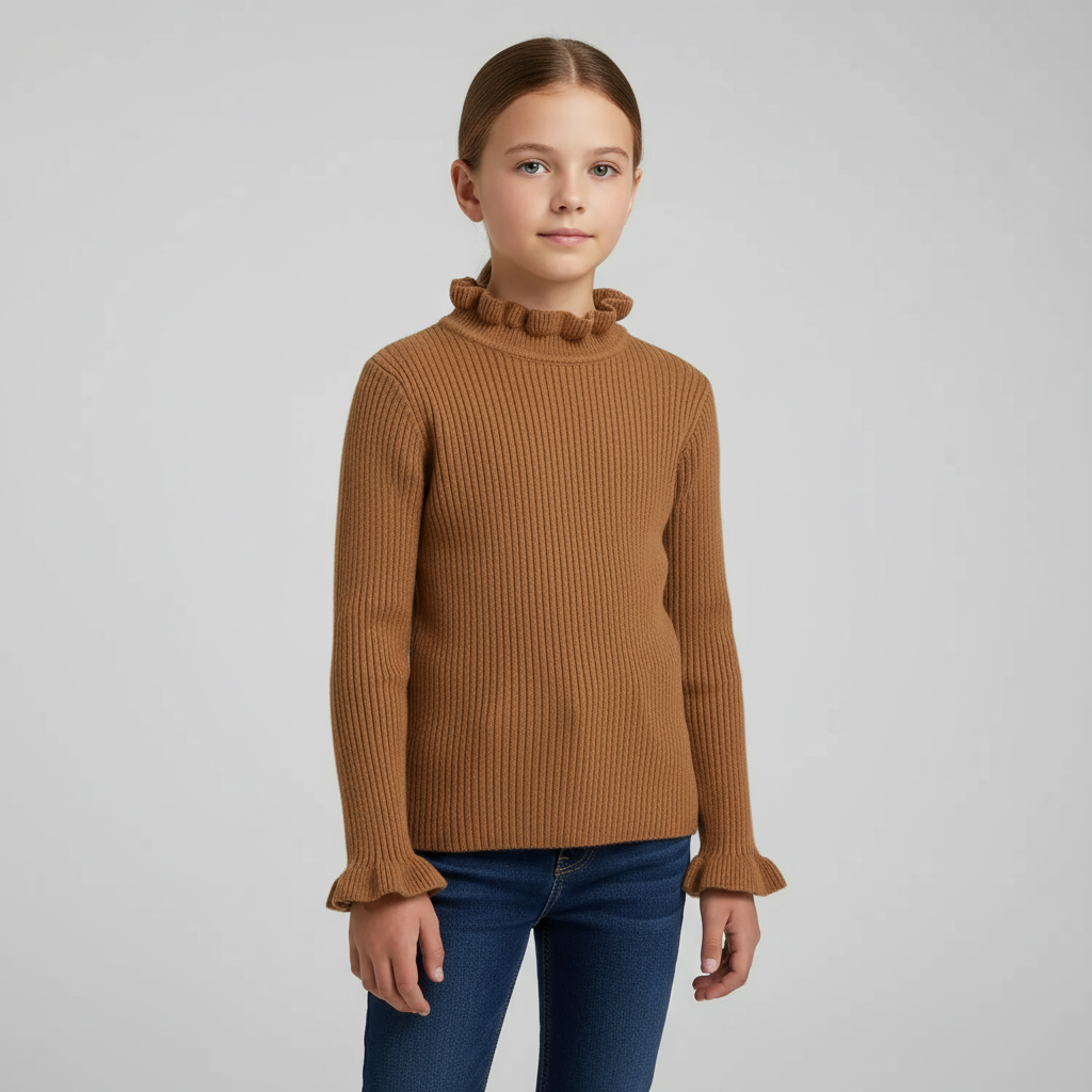 Gerippter Strickpullover