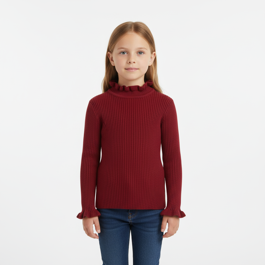 Gerippter Strickpullover