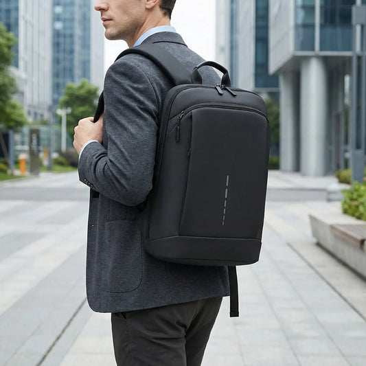 Slyvex Slim Wasserabweisender Laptop-Rucksack