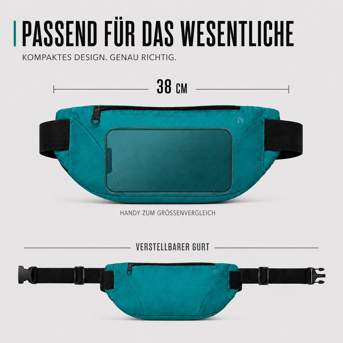 StrideLume Leichte Wasserdichte Gürteltasche