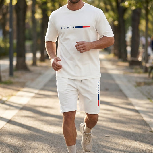 Strydex Kurzarm-Crew-Neck-Trainingsanzug-Set