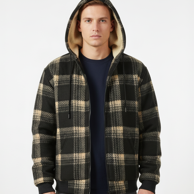 Verdickte Karo-Jacke