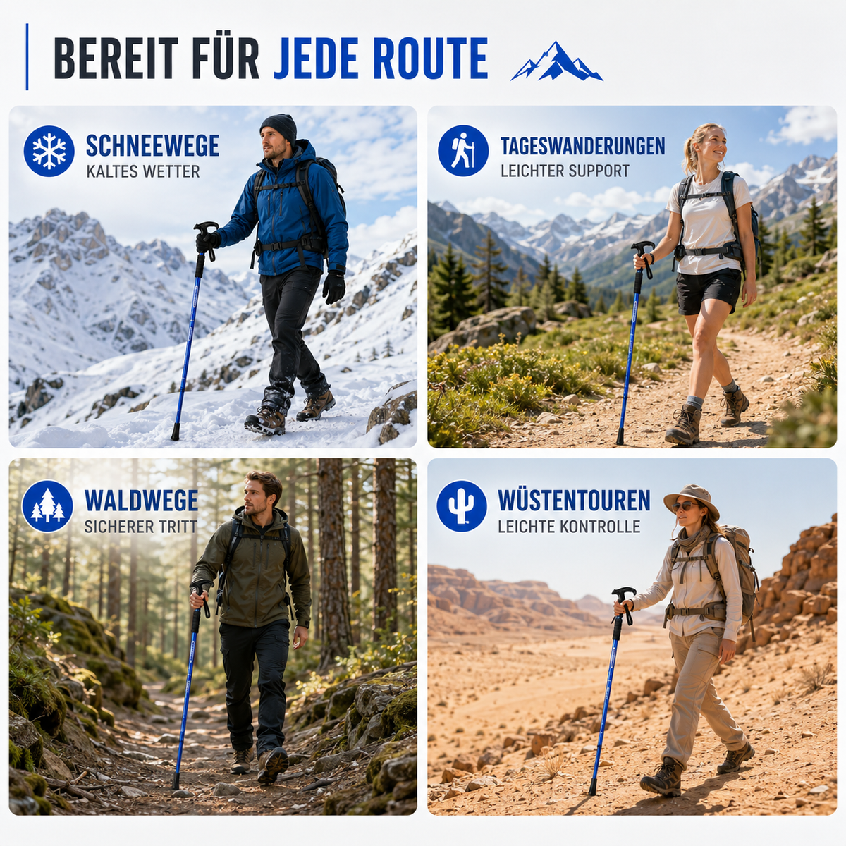 | Trailara Faltbarer Teleskop-Trekkingstab