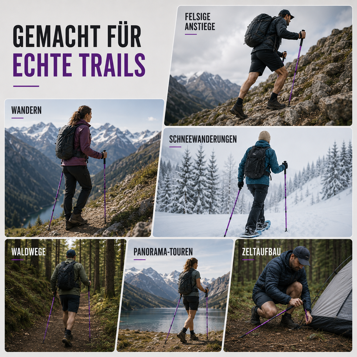 | Trailverge Leichte faltbare Trekking-Stöcke