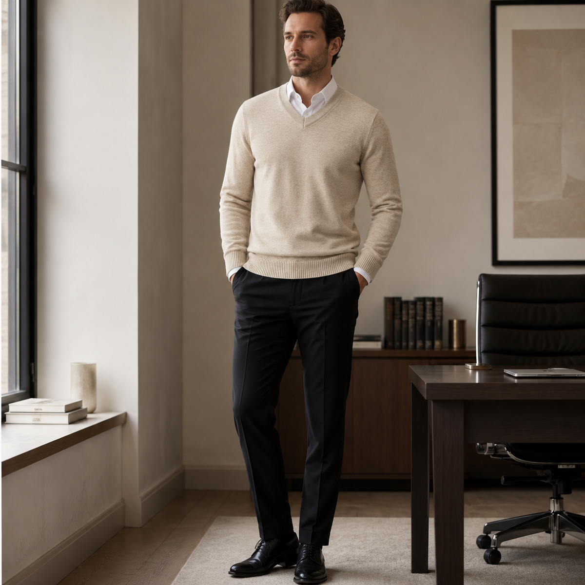 V-Ausschnitt Pullover