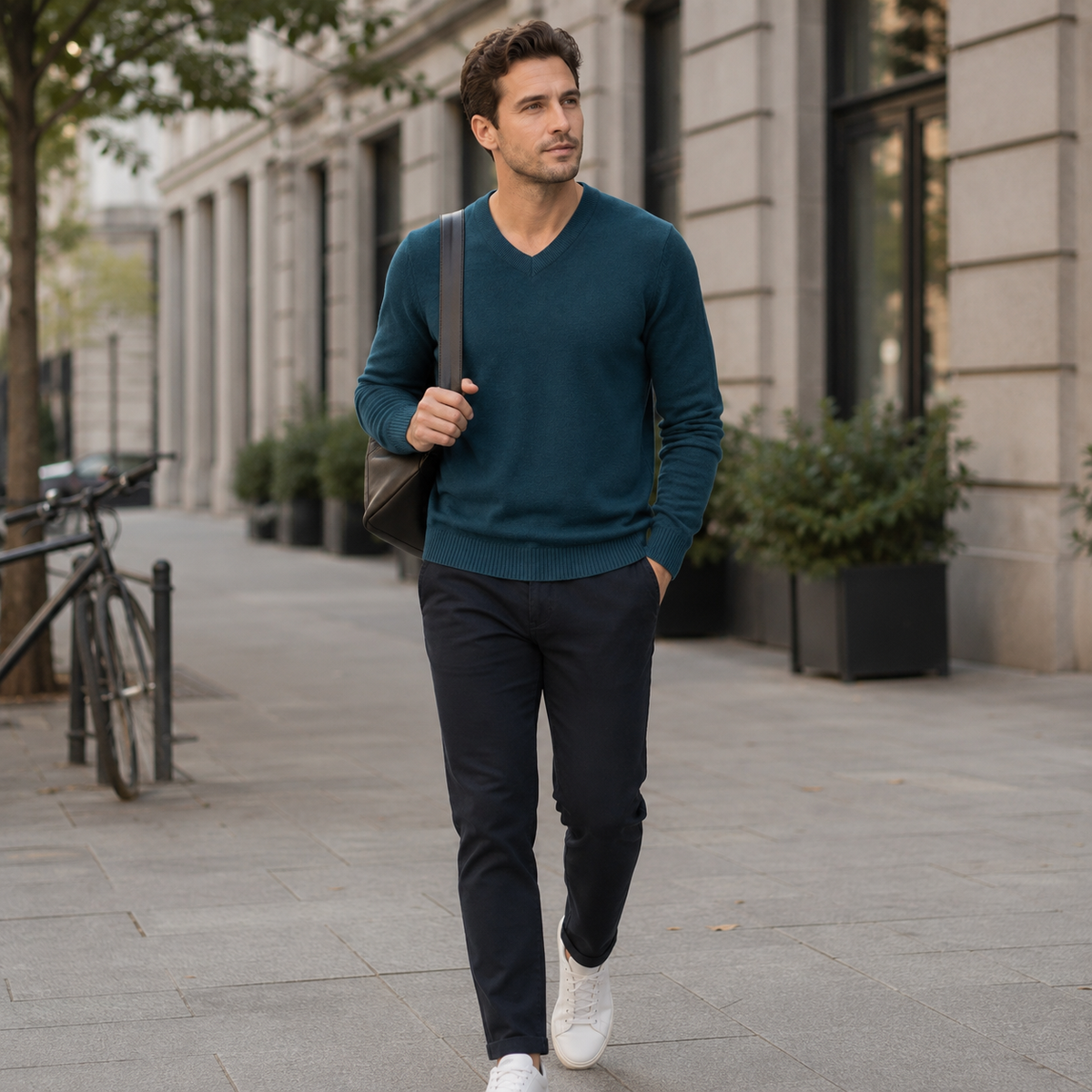 V-Ausschnitt Pullover