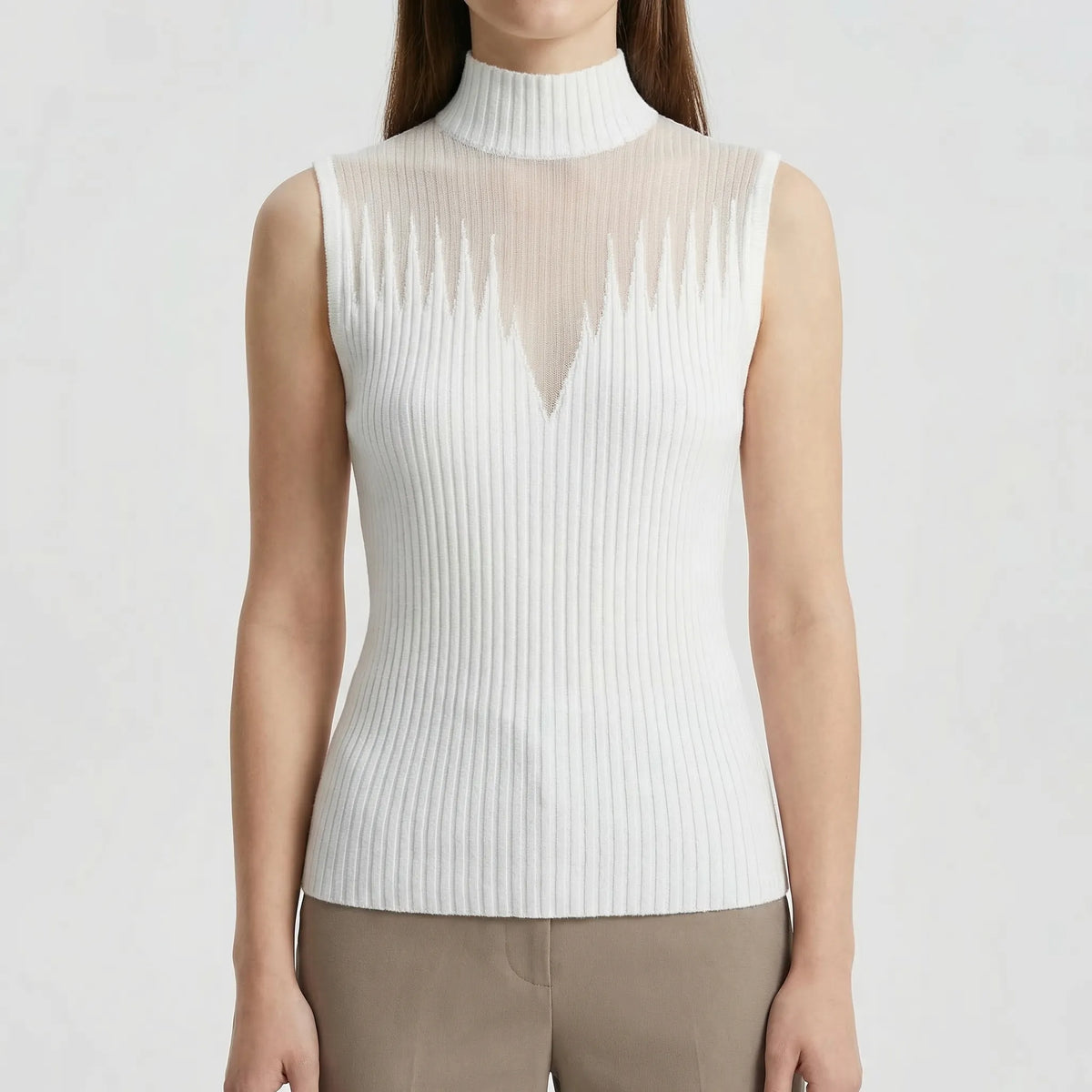 Veilknit Ärmelloses gestricktes Wäscheoberteil