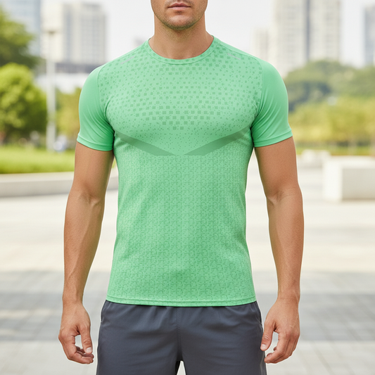 Vigoroft Kurzarm-Crew-Trainingst-Shirt