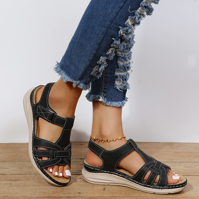 Damen-Komfortsandalen mit Fußgewölbestütze und Komfort-Passform