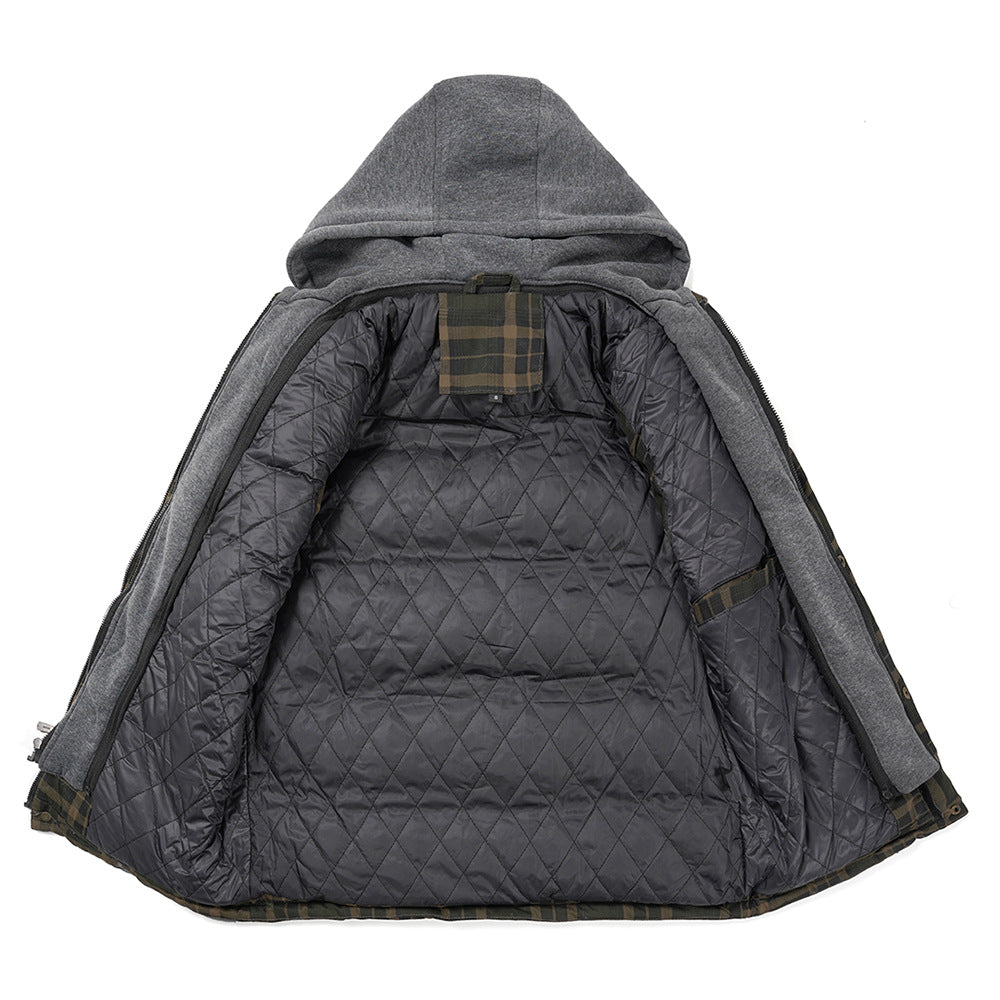 Herren Weste Schottenkaro – isolierter Bodywarmer mit Kapuze